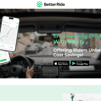 ride sharing web design